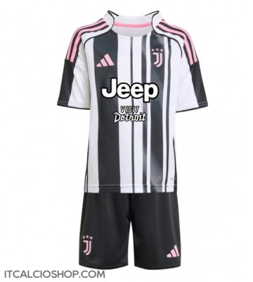 Juventus Prima Maglia Bambino 2025-26 Manica Corta (+ Pantaloni corti)